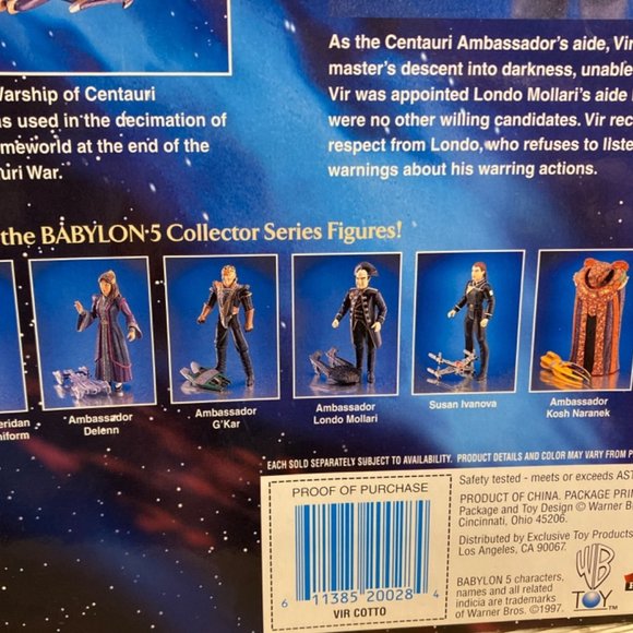 BABYLON 5 VIR COTTO HEAVY WARSHIP 1997 6 INCH Action Figure - Picture 11 of 12
